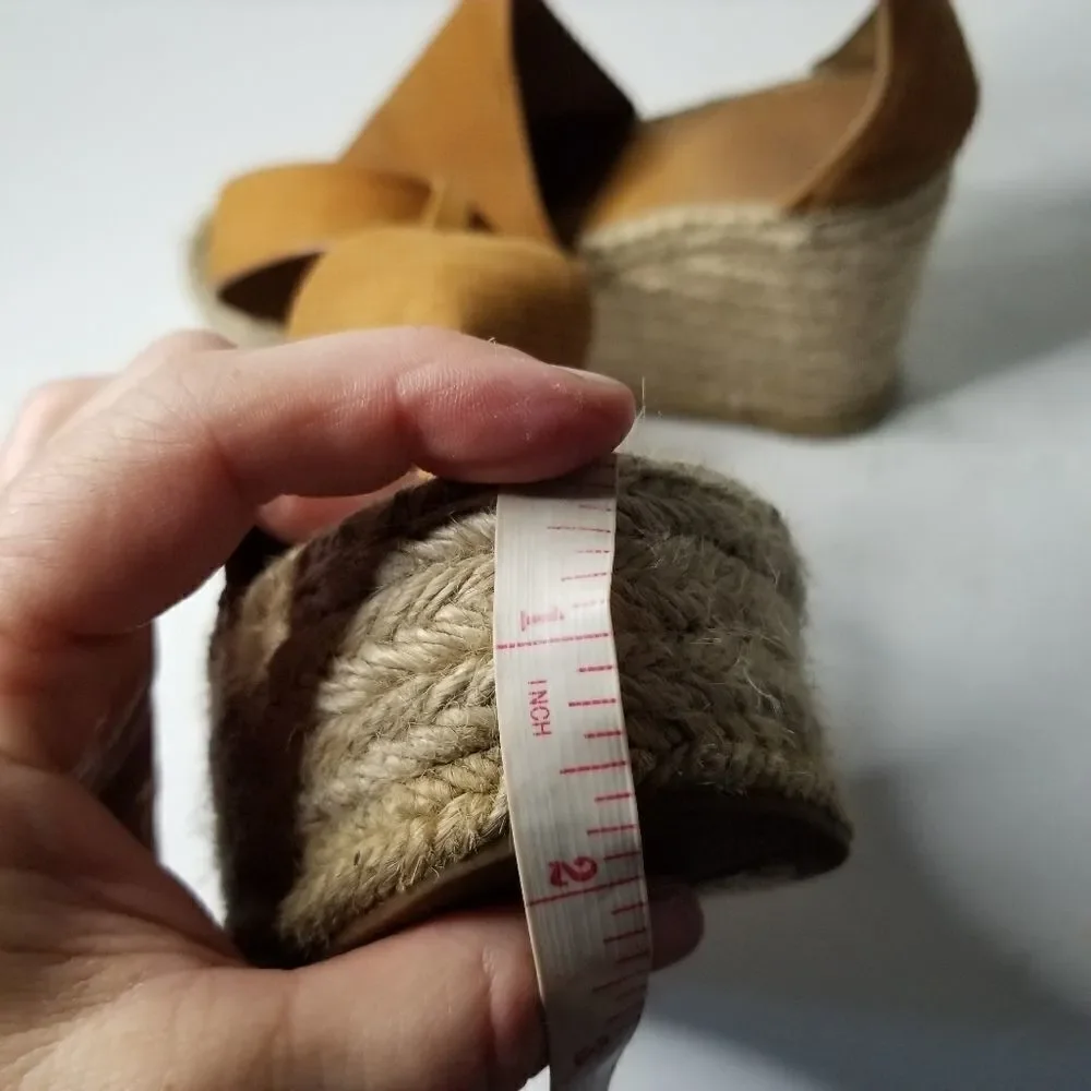 Marc Fisher wedge platform sandal fall color camel color